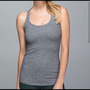 Cool racer back tank, grey, size 4 EUC
